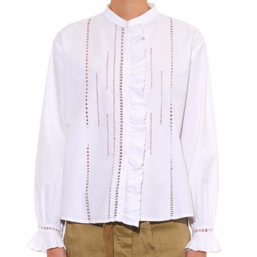 ISABEL MARANT ÉTOILE Saris Crochet-Panel Top